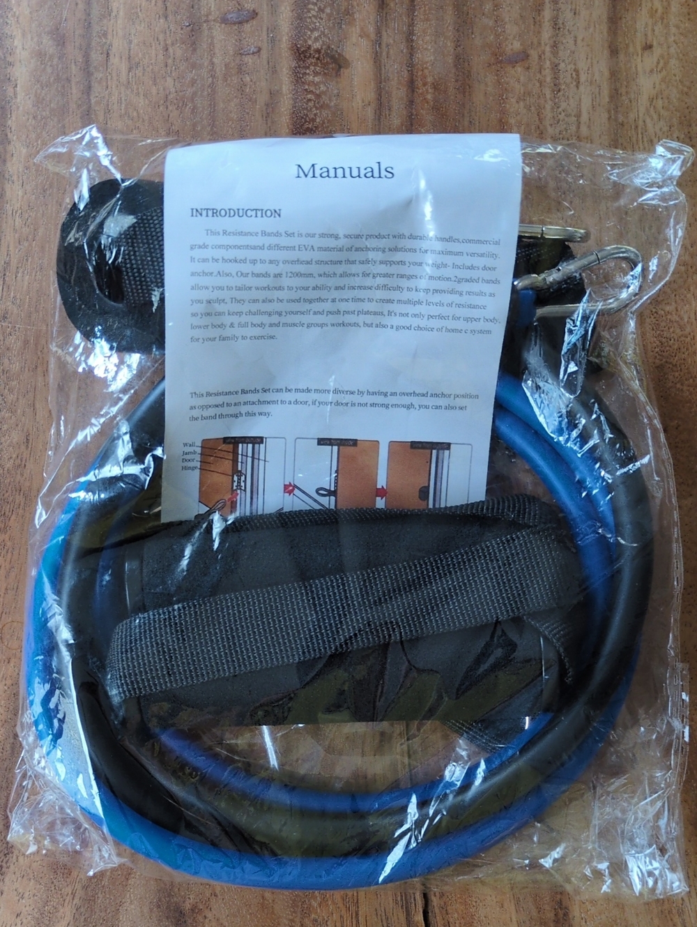 Resistance Band Set with Blue and Black Tubes